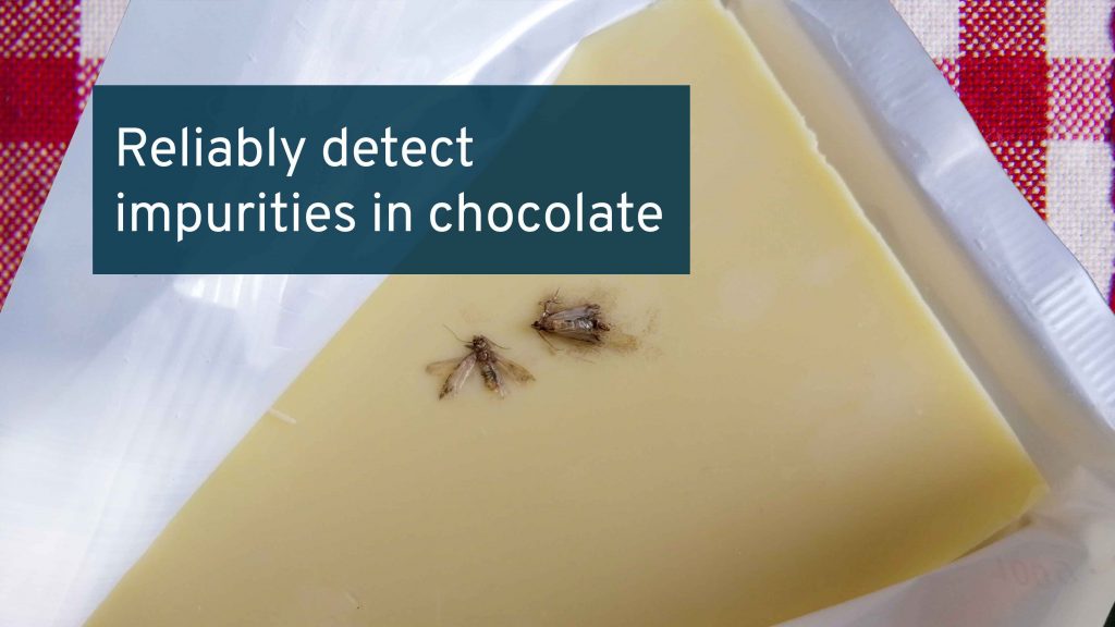 Reliably detect impurities in chocolate